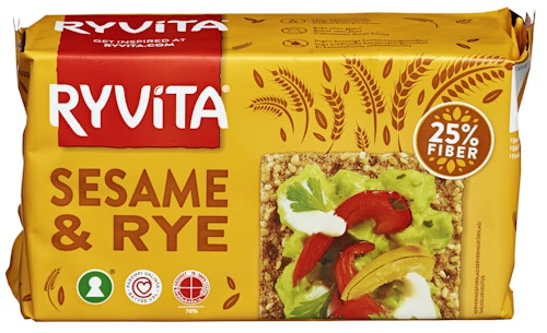 Bilde: © Ryvita / Kolonial.no Ryvita Ryvita Sesam Knekkebrød, 250 g