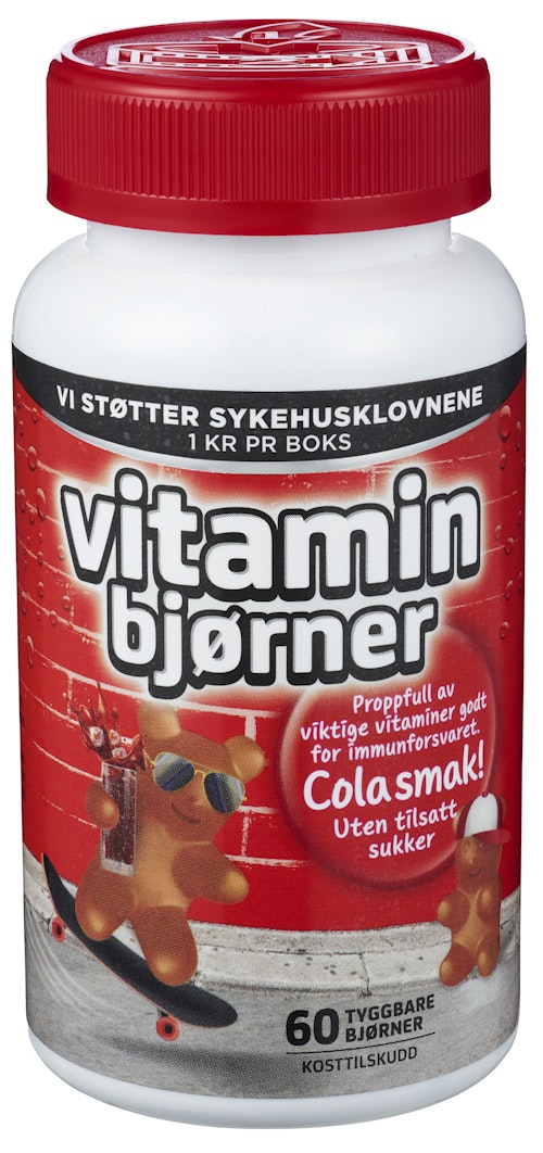 Bilde: © Collett / Kolonial.no Collett Collett Vitaminbjørner Cola 60 stk