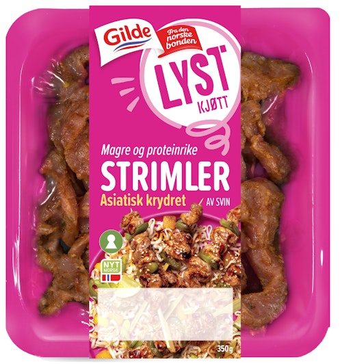 Bilde: © Gilde / Oda Gilde Strimlet Svinekjøtt Med Smaken Av Asia, 350 g