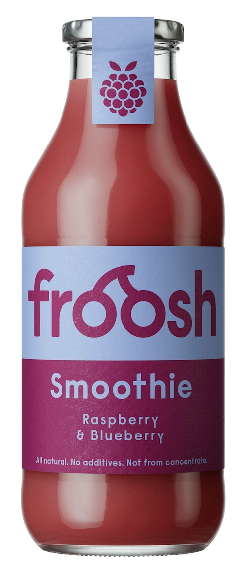 Bilde: © Froosh / Oda Froosh Smoothie Blåbær & Bringebær 750 ml