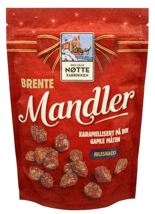 Bilde: © Den Lille Nøttefabrikken / Kolonial.no Den Lille Nøttefabrikken Brente Mandler 160 g
