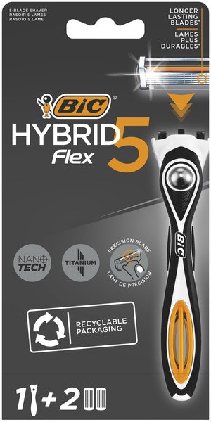 Bilde: © BIC / Oda BIC BIC Hybrid 5 Flex Barberhøvler For Menn Inkluderer 2 refilblader