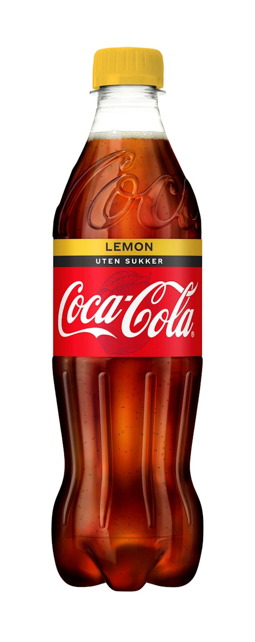 Bilde: © Coca-Cola / Kolonial.no Coca-Cola Coca-Cola Uten Sukker Lemon, 0,5 l