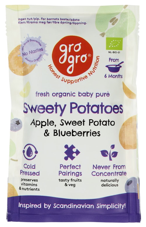 Bilde: © Gro Gro / Kolonial.no Gro Gro Sweety Potatoes fra 6 mnd økologisk, 100 g