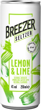 Bilde: © Bacardi / Oda Bacardi Breezer Seltzer Lemon & Lime 0,25 l