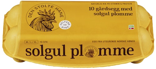 Bilde: © Den Stolte Hane / Oda Den Stolte Hane Solgule Egg Fra Frittgående Høner Str M/L/XL