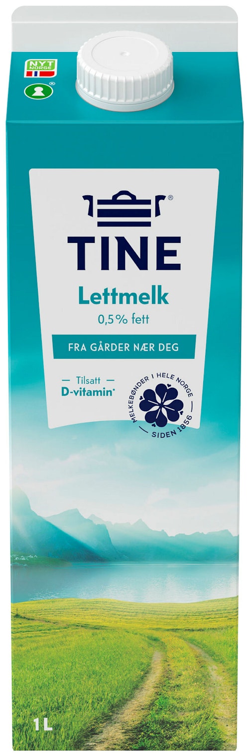 Bilde: © Tine / Kolonial.no Tine TineMelk Lett 0,5%, 1 l