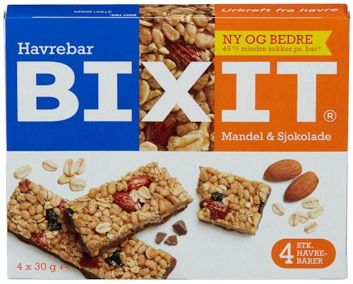 Bixit Havrebar Mandel 4 stk, 120 g