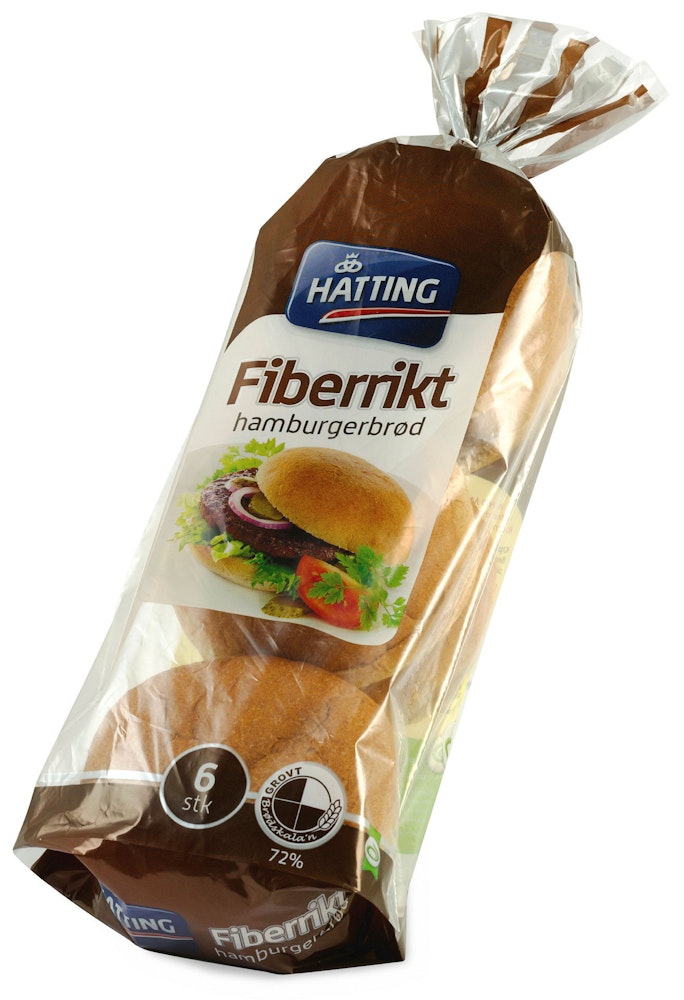 Hatting Fiberrikt Hamburgerbrød 63g
