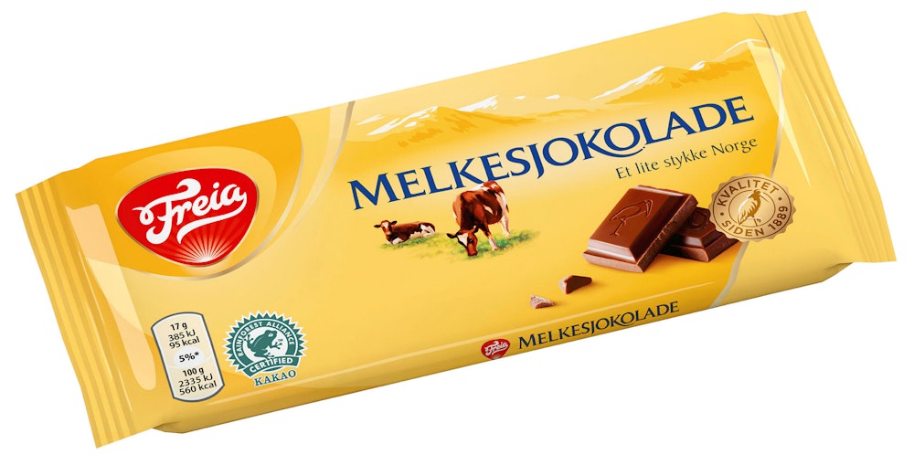 Freia Melkesjokolade Innhold () Freia Melkesjokolade Innhold