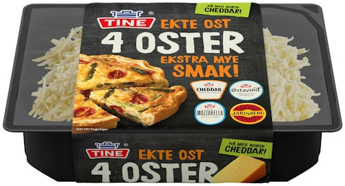 Bilde: © Tine / Kolonial.no Tine Revet Ost 4 Oster 250 g