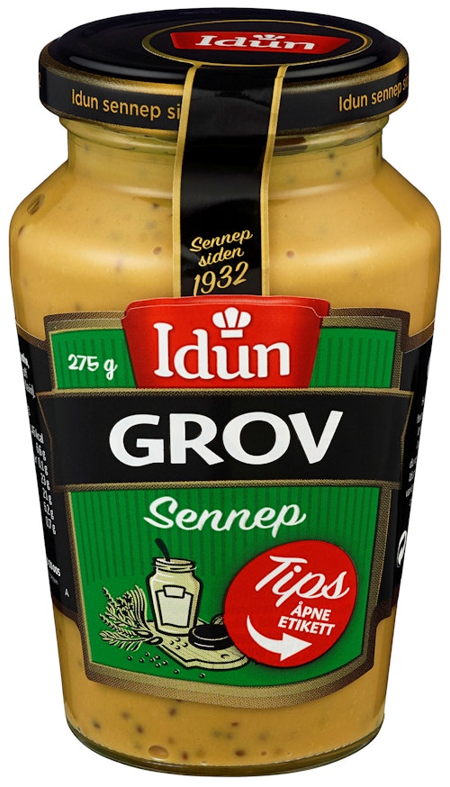 Bilde: © Idun / Kolonial.no Idun Grov Sennep 275 g