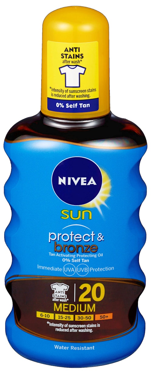 Bilde: © Nivea / Kolonial.no Nivea Protect & Bronze Oil SPF 20, 200 ml