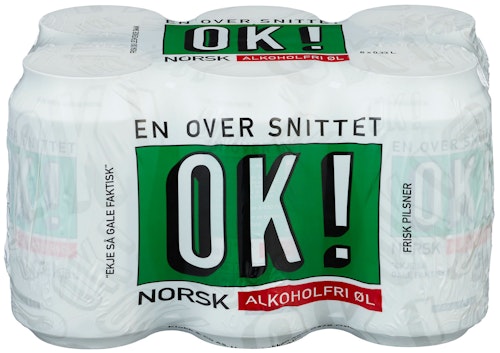 OK! PILSNER Alkoholfri 6 x 0,33l, 1,98 l