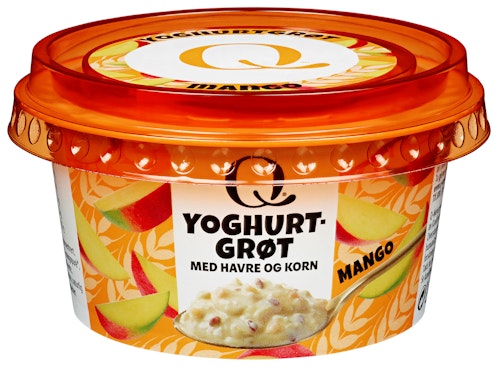 Bilde: © Q-meieriene / Kolonial.no Q-meieriene Yoghurtgrøt Mango 150 g