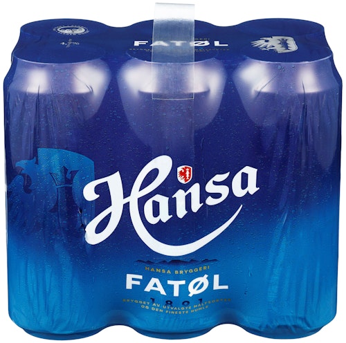 Bilde: © Hansa Borg / Kolonial.no Hansa Borg Hansa Fatøl 0,5l x 6 stk, 3 l