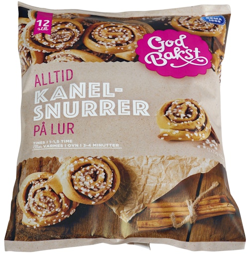 Bilde: © God Bakst / Oda God Bakst Kanelsnurrer 12 stk, 420 g