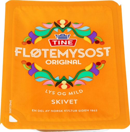Bilde: © Tine / Kolonial.no Tine Fløtemysost skivet 130 g
