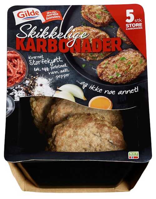 Bilde: © Gilde / Kolonial.no Gilde Skikkelige Karbonader 5 stk, 500 g