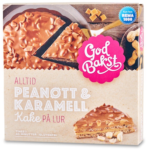 Bilde: © God Bakst / Kolonial.no God Bakst Peanøtt & Karamellkake 420 g
