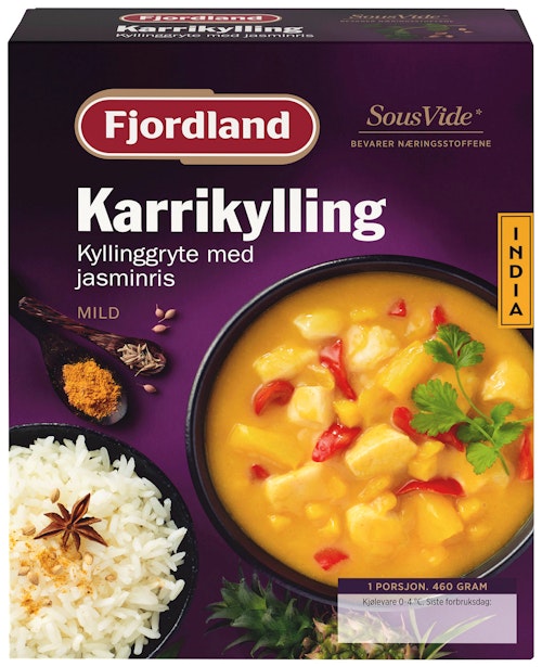 Bilde: © Fjordland / Kolonial.no Fjordland Fjordland Karrikylling 460 g