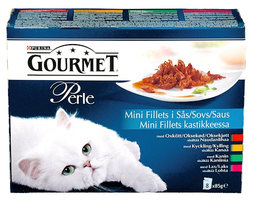 Bilde: © Nestlé / Oda Nestlé Gourmet Perle Multipack Okse, Kylling, Kanin & Laks, 8x85g, 680 g
