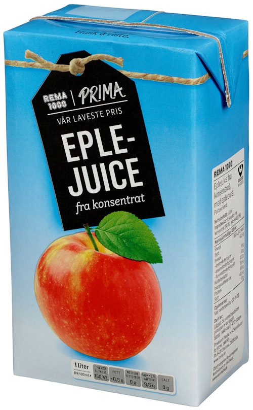Bilde: © REMA 1000 / Kolonial.no REMA 1000 Eplejuice Prima 1 l