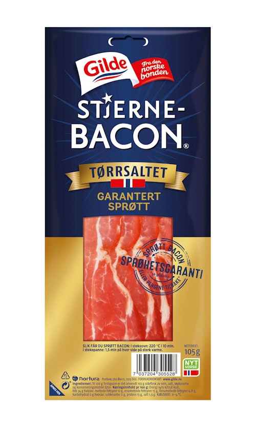 Bilde: © Gilde / Kolonial.no Gilde Stjernebacon Tørrsaltet 105 g