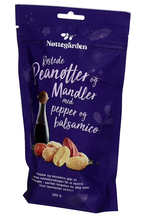 Bilde: © REMA 1000 / Oda REMA 1000 Røstede Peanøtter og Mandler Pepper & Balsamico, 200 g