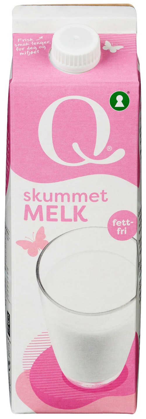Bilde: © Q-meieriene / Oda Q-meieriene Q Melk Skummet 0,1%