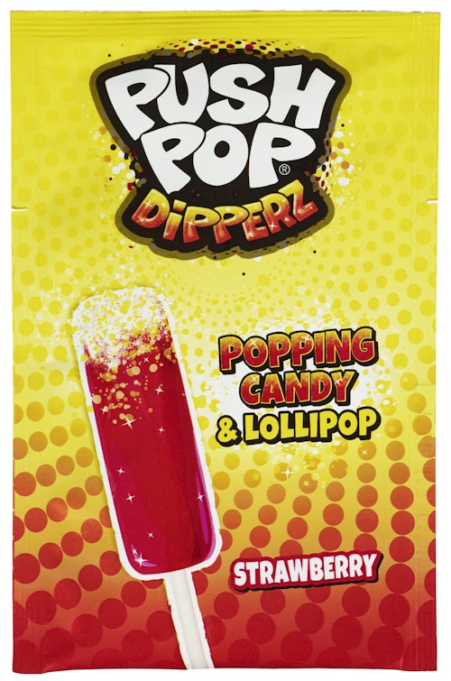 Bilde: © Brynild / Oda Brynild Bazooka Push Pop Dipperz Jordbær, 12 g
