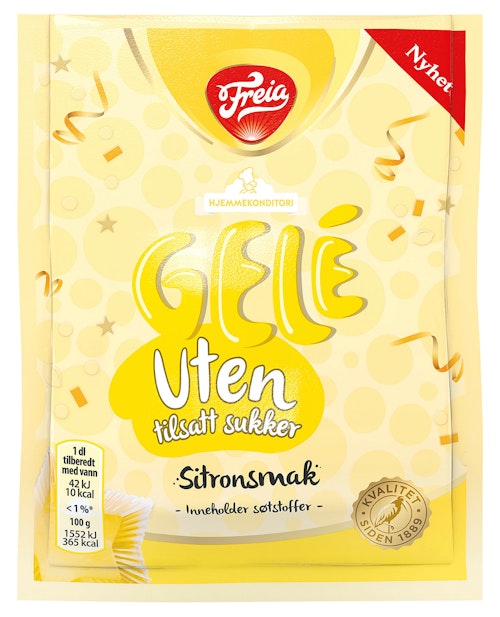 Bilde: © Freia / Oda Freia Sitrongele Uten Sukker 14 g