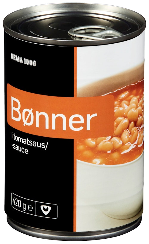Bilde: © REMA 1000 / Kolonial.no REMA 1000 Bønner I Tomatsaus 420 g