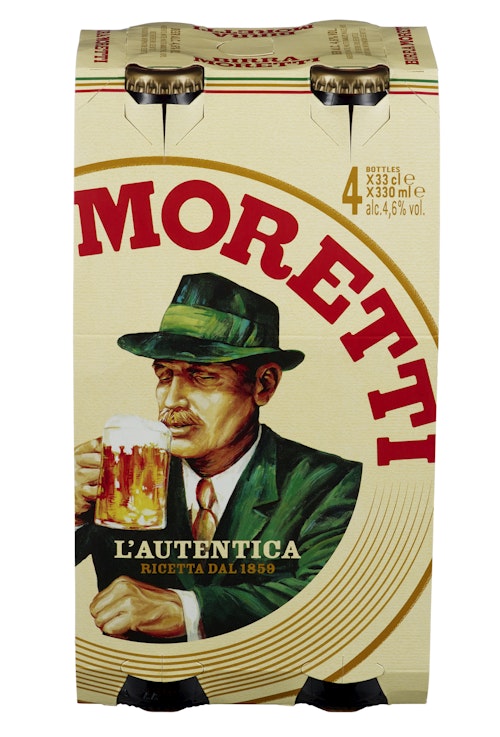 Bilde: © Birra Moretti / Oda Birra Moretti Birra Moretti 4 x 0,33l, 1,32 l