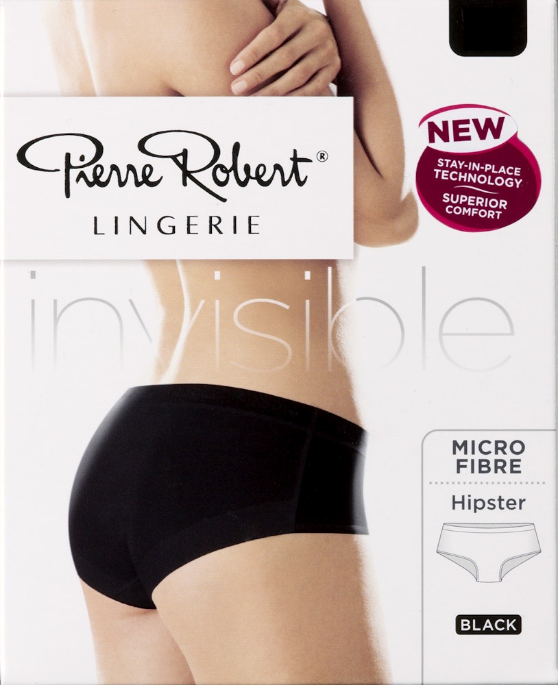Pierre Robert Microfibre Hipster Invisible Black Small