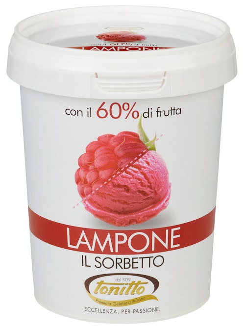 Bilde: © Tonitto / Kolonial.no Tonitto Sorbetto Lampone Bringebær, 0,5 l
