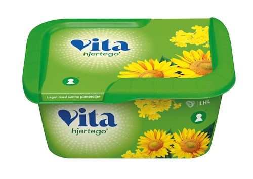 Bilde: © Vita Hjertego' / Kolonial.no Vita Hjertego' Margarin Vita Hjertego' 370 g