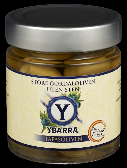 Bilde: © Ybarra / Kolonial.no Ybarra Tapasoliven Store Gordal uten sten, 240 g
