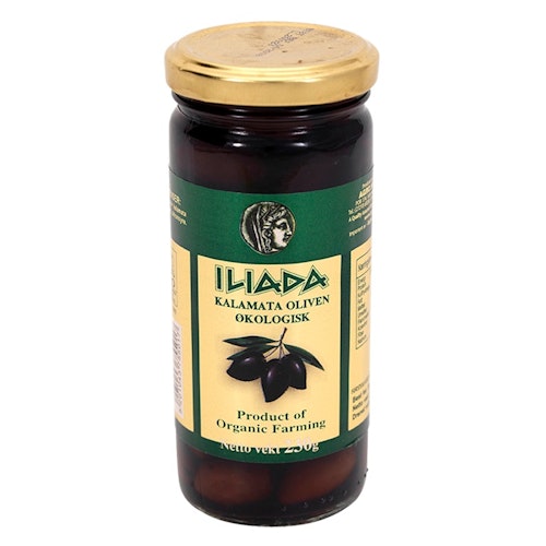 Bilde: © Iliada / Kolonial.no Iliada Kalamata-Oliven Økologisk, 230 g