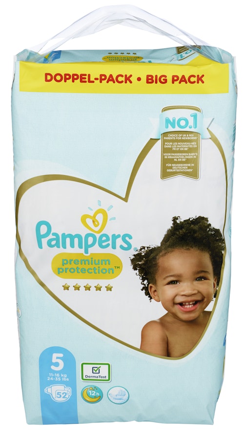 Bilde: © Pampers / Oda Pampers Bleie premium protection S 5 11-16kg, 52 stk