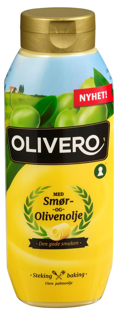 Bilde: © Olivero / Kolonial.no Olivero Flytende med Smør & Olivenolje 520 ml