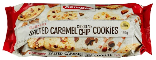 Bilde: © Semper / Kolonial.no Semper Salted Caramel Chocolate Cookie Glutenfri, 150 g