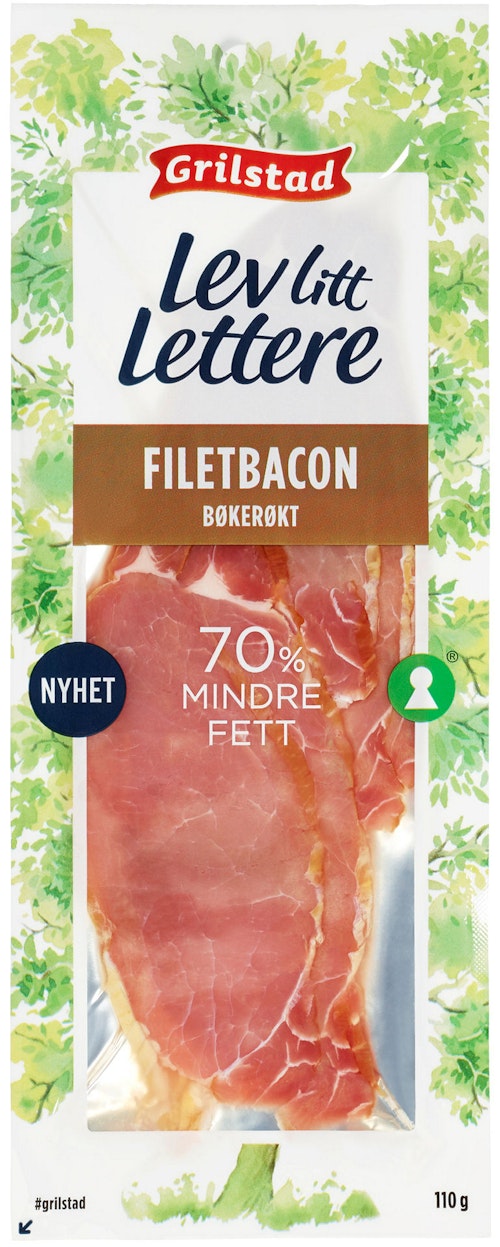 Bilde: © Grilstad / Oda Grilstad Grilstad Lev Litt Lettere Filetbacon 110 g