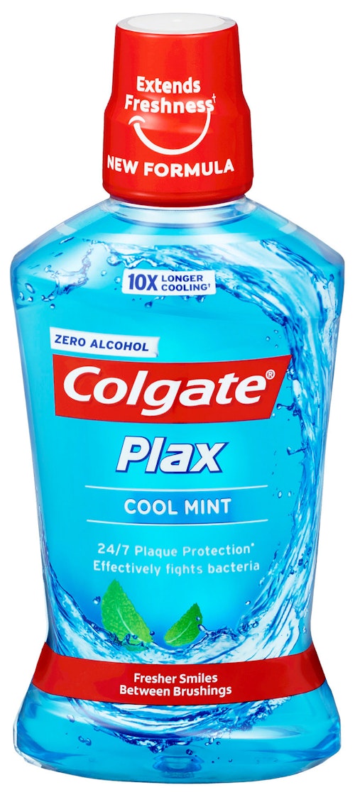 Bilde: © Colgate / Kolonial.no Colgate Munnskyll Plax Blå Cool Mint, 0,5 l