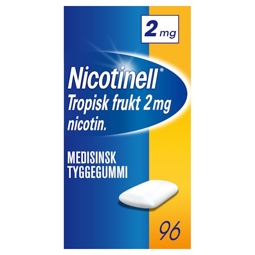 Bilde: © Nicotinell / Oda Nicotinell Nicotinell Tyggegummi Tropisk 2 mg