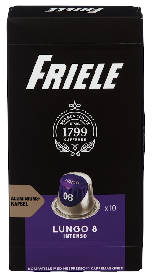 Bilde: © Friele / Oda Friele Friele Kaffekaps Lungo 8 Espresso, 10 stk