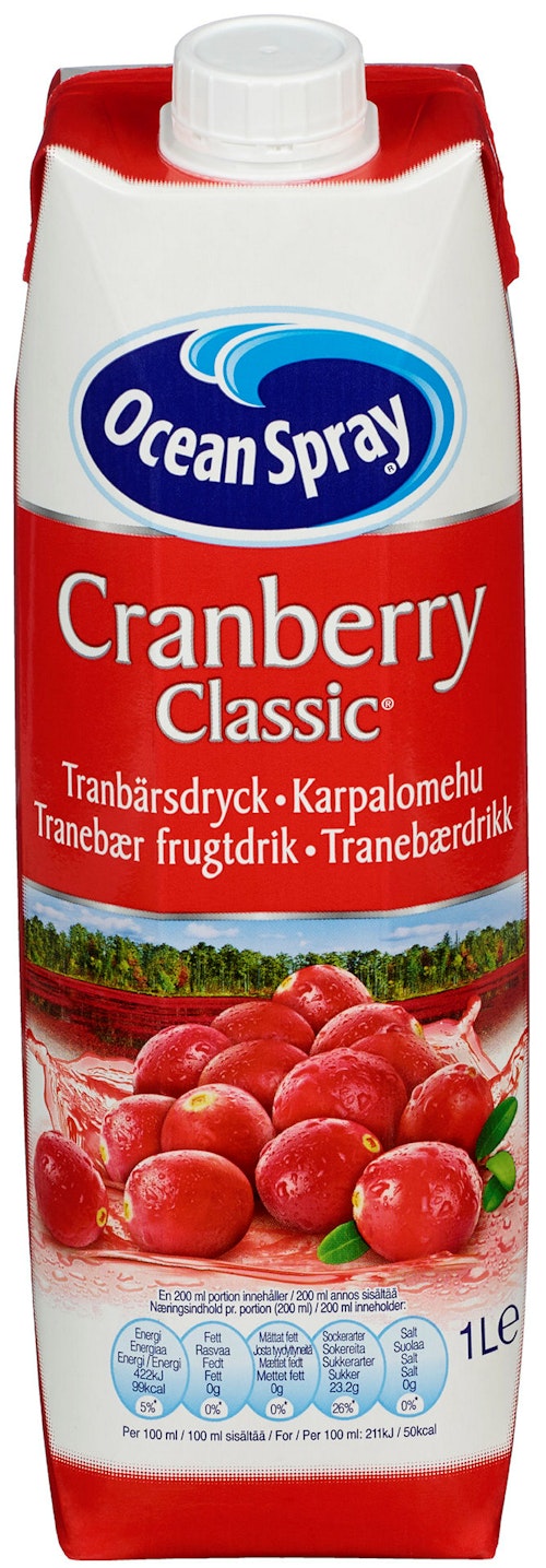 Bilde: © Ocean Spray / Kolonial.no Ocean Spray Tranebærjuice 1 l