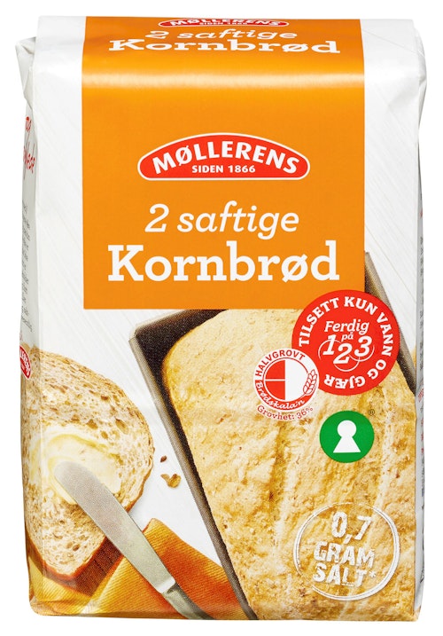 Bilde: © Møllerens / Kolonial.no Møllerens Kornbrød 1-2-3 1 kg