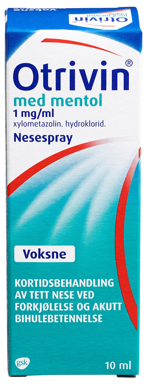 Bilde: © Otrivin / Kolonial.no Otrivin Otrivin Nesespray Menthol 1mg, 10 ml
