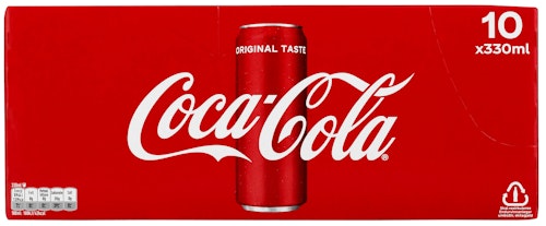 Bilde: © Coca-Cola / Kolonial.no Coca-Cola Coca-Cola 10 x 0,33l, 3,3 l